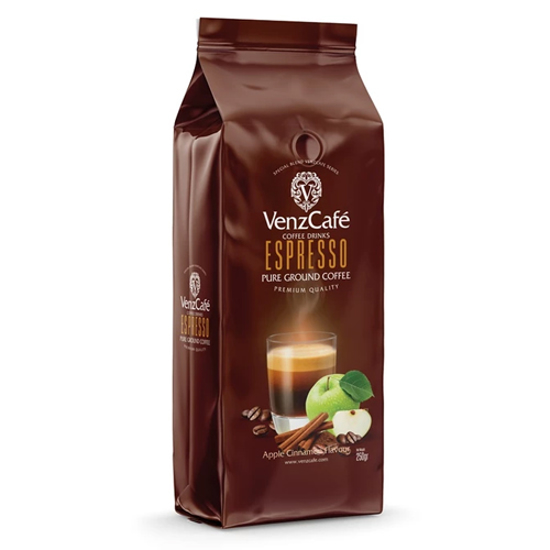 تصویر از پودر قهوه اسپرسو با طعم سیب دارچین ونزکافه - 250 گرم